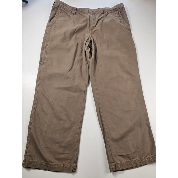 Columbia khaki men's hidden zip pocket straight pants chino casual 40 x 30 - Picture 4 of 6
